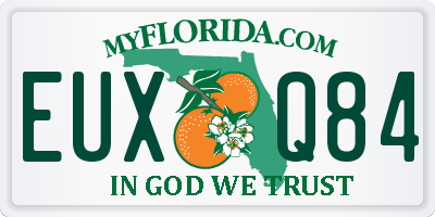 FL license plate EUXQ84