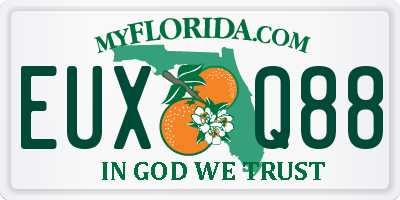 FL license plate EUXQ88