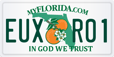 FL license plate EUXR01