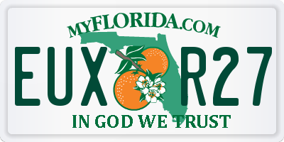 FL license plate EUXR27