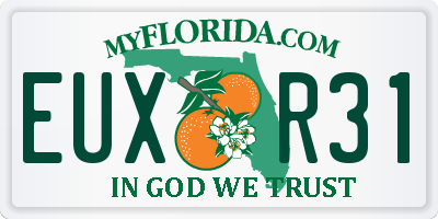 FL license plate EUXR31
