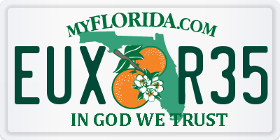 FL license plate EUXR35