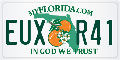 FL license plate EUXR41