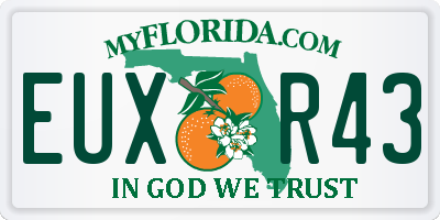 FL license plate EUXR43