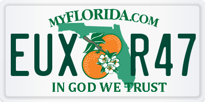 FL license plate EUXR47