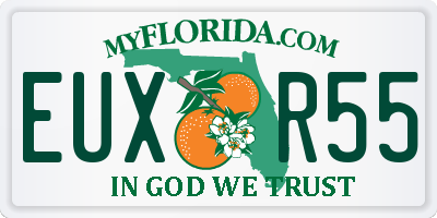 FL license plate EUXR55