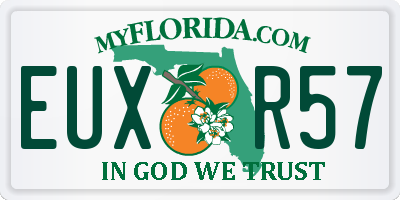 FL license plate EUXR57