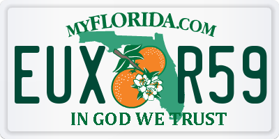 FL license plate EUXR59