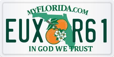 FL license plate EUXR61