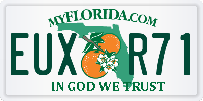 FL license plate EUXR71
