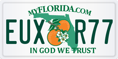 FL license plate EUXR77