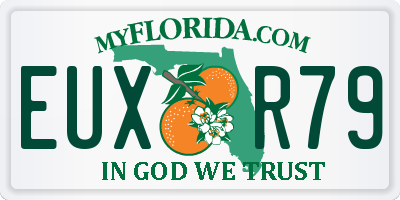 FL license plate EUXR79
