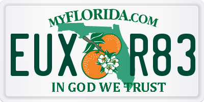 FL license plate EUXR83