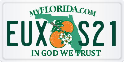 FL license plate EUXS21