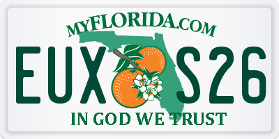FL license plate EUXS26
