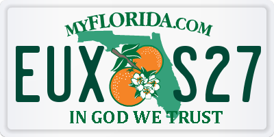FL license plate EUXS27