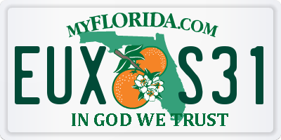 FL license plate EUXS31