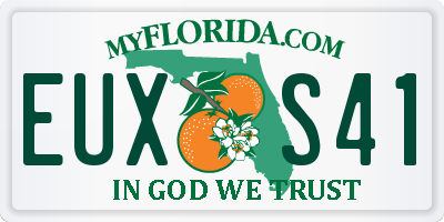 FL license plate EUXS41