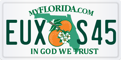 FL license plate EUXS45