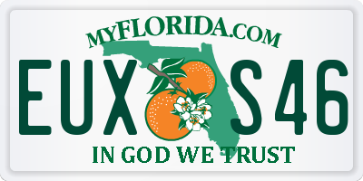 FL license plate EUXS46