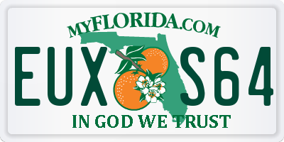 FL license plate EUXS64