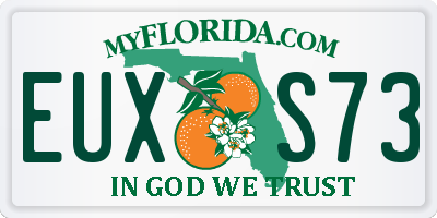 FL license plate EUXS73