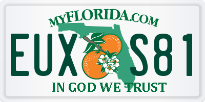 FL license plate EUXS81