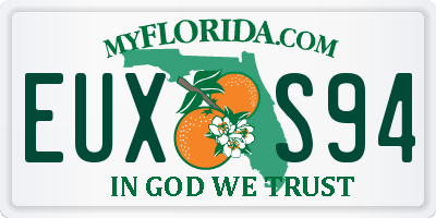 FL license plate EUXS94