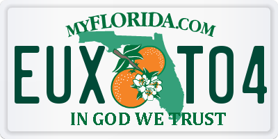 FL license plate EUXT04