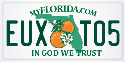 FL license plate EUXT05
