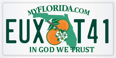 FL license plate EUXT41