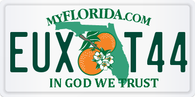 FL license plate EUXT44