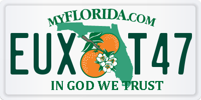 FL license plate EUXT47