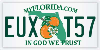 FL license plate EUXT57