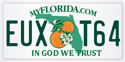 FL license plate EUXT64