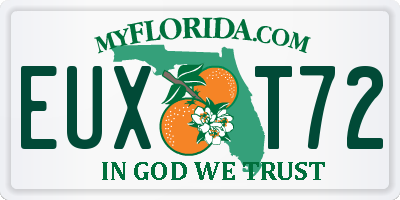 FL license plate EUXT72