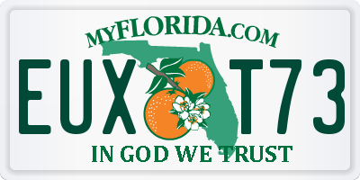 FL license plate EUXT73