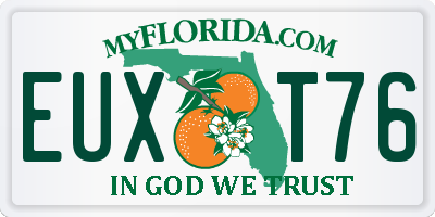 FL license plate EUXT76