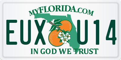 FL license plate EUXU14
