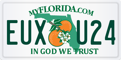 FL license plate EUXU24