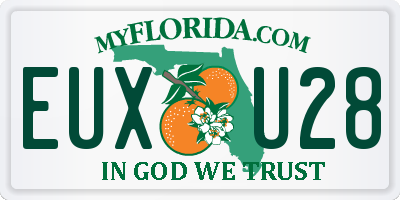 FL license plate EUXU28