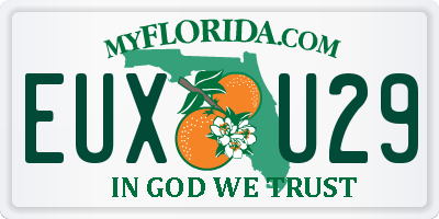 FL license plate EUXU29