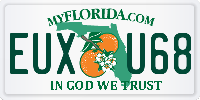 FL license plate EUXU68