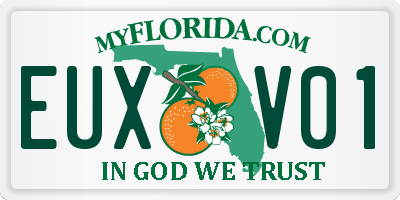 FL license plate EUXV01