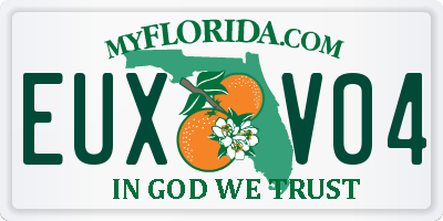 FL license plate EUXV04