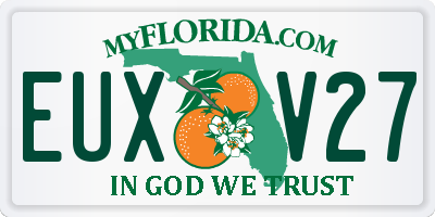 FL license plate EUXV27