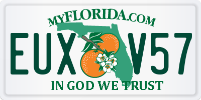 FL license plate EUXV57