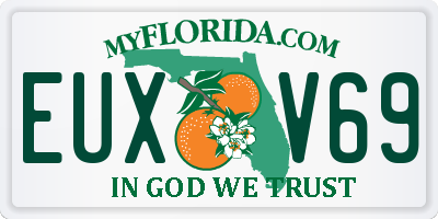 FL license plate EUXV69