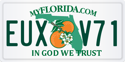 FL license plate EUXV71
