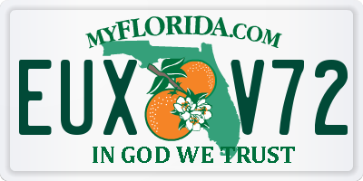 FL license plate EUXV72